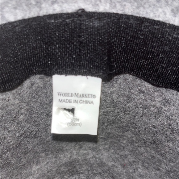 World Market Gray Women\'s 22” Inch Fedora Hat with black band